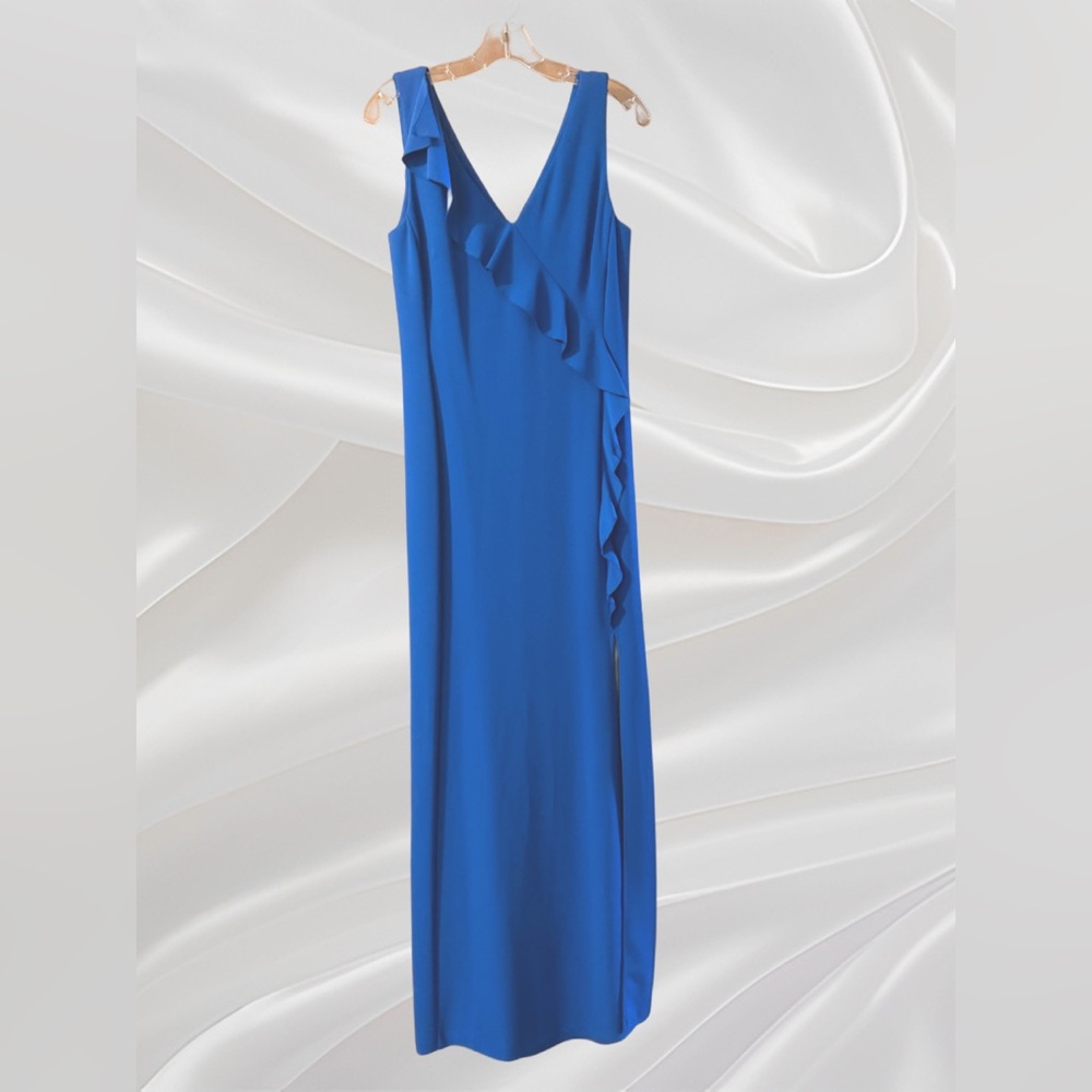 Karl Lagerfeld Royal Blue Sleeveless Gown, size 6 excellent condition